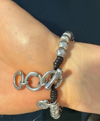 Pulsera Ciclón Plata Ámbar