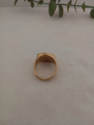 Anillo Hombre Escudo Negro y Dorado