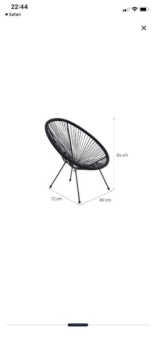 2 Sillones Acapulco Negro