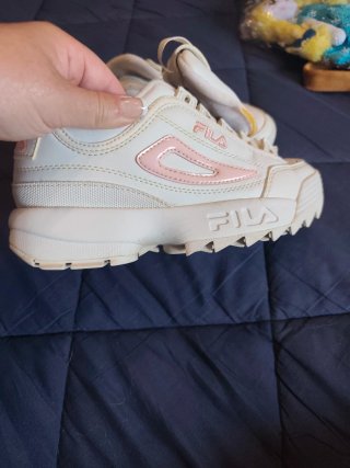 Zapatillas Fila Mujer Talla 36 Blancas Rosas