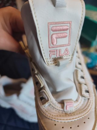 Zapatillas Fila Mujer Talla 36 Blancas Rosas