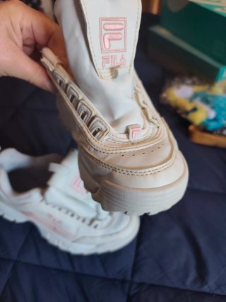 Zapatillas Fila Mujer Talla 36 Blancas Rosas