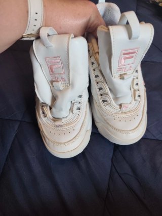 Zapatillas Fila Mujer Talla 36 Blancas Rosas