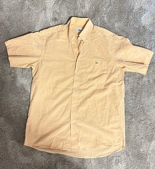 Camisa Lacoste Cuadros Naranja Talla M