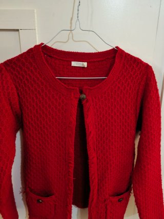 Conjunto camisa e casaco de malha