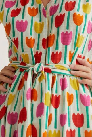 Vestido Compañía Fantástica Estampado Tulipan Tall