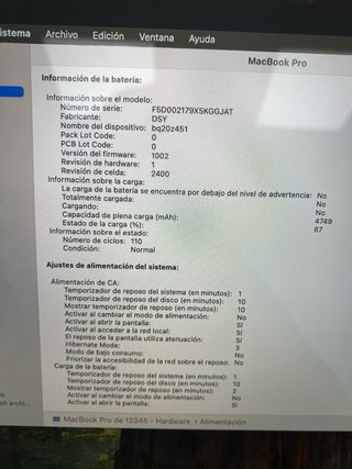 MacBook Pro 256GB Argento