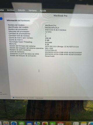 MacBook Pro 256GB Argento