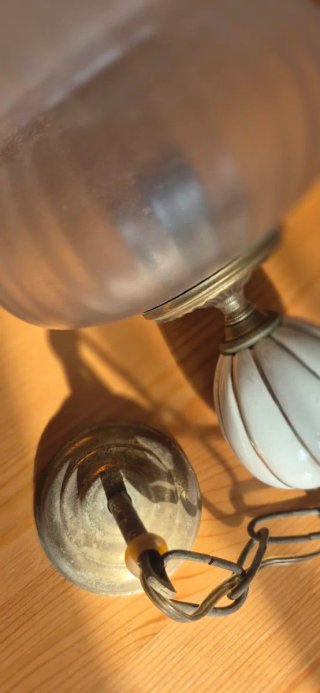 Lámpara vintage cristal transparente