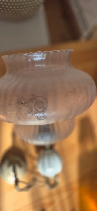 Lámpara vintage cristal transparente