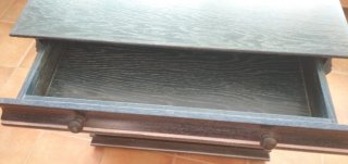 Mueble TV azul y negro