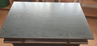 Mueble TV azul y negro