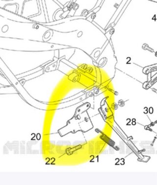 Soporte caballete Aprilia RS 250