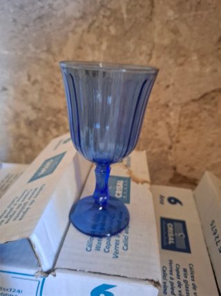 Bicchieri Crisal Azzurri in Cristallo 3€ a pezzo