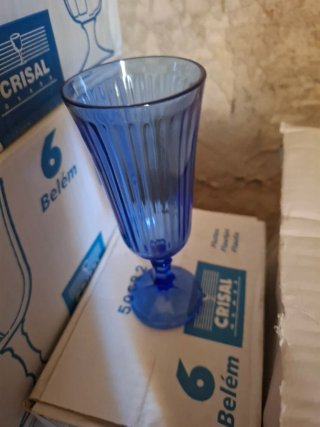 Bicchieri Crisal Azzurri in Cristallo 3€ a pezzo