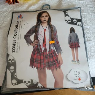 Disfraz Zombie Colegiala Talla 10-12