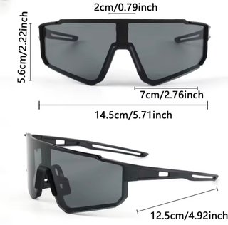 Gafas de sol deportivas negras y grises