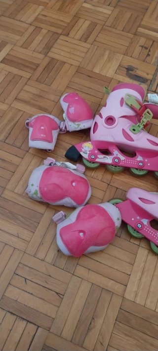 Protecciones Patinaje Oxelo Rosa Niña