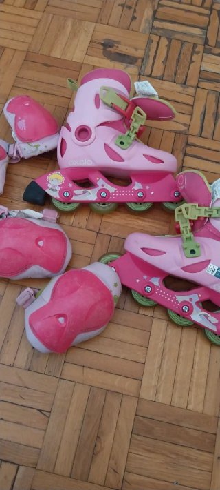 Protecciones Patinaje Oxelo Rosa Niña
