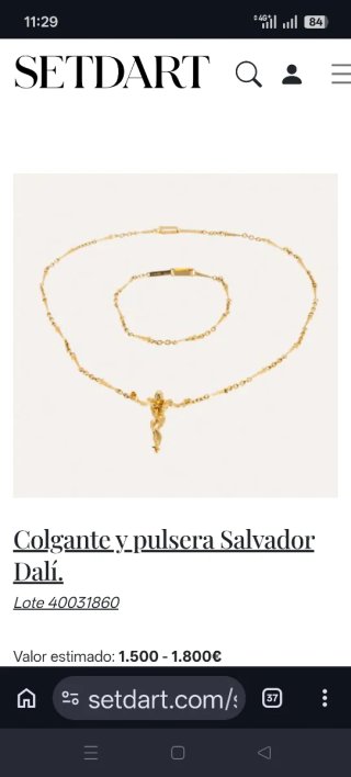 Collar Cristo Salvador Dalí Oro plata