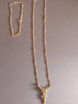 Collar Cristo Salvador Dalí Oro plata