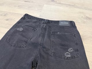Pull&Bear Jeans Baggy Rotos Talla 42 Negro