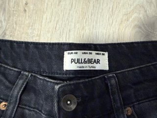 Pull&Bear Jeans Baggy Rotos Talla 42 Negro