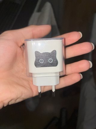Funda Adorable Black Cat para cargador