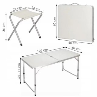 Mesa Camping Plegable Portátil 4 Personas