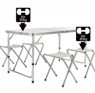 Mesa Camping Plegable Portátil 4 Personas
