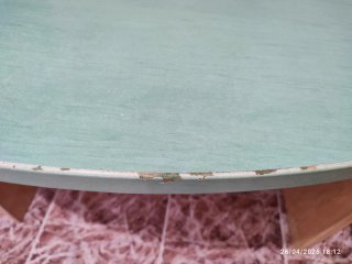 Escritorio con cajones madera y teal