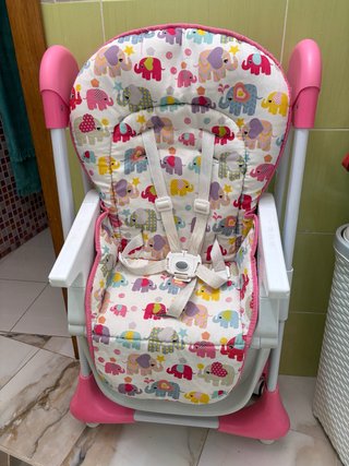 Trona para bebé con estampado de elefantes