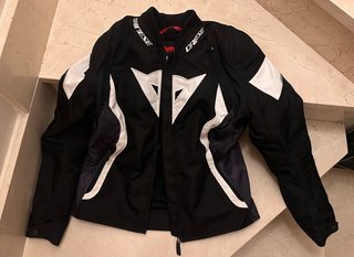 Chaqueta Dainese Avro 5 Tex Lady Negra/Blanca