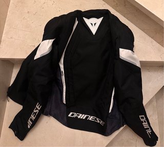 Chaqueta Dainese Avro 5 Tex Lady Negra/Blanca