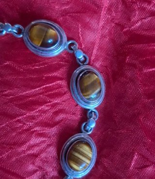 Pulsera Ojo de Tigre Plata Ley 925