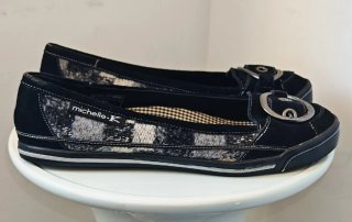 Mocasines Michelle•K, negros, mujer t. 38