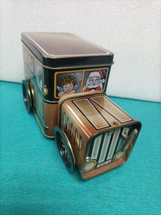 Caja de lata musical de Papá Noel