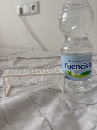 Portería de fútbol blanca 3D
