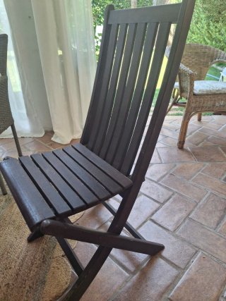 4 Sillas de Madera Teca Maciza