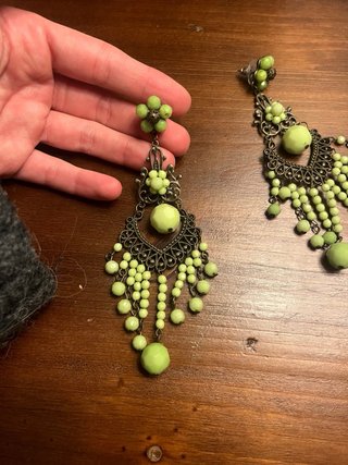 Pendientes flamenca verdes