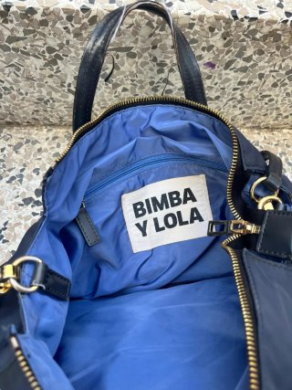 Bolso BIMBA Y LOLA azul y dorado