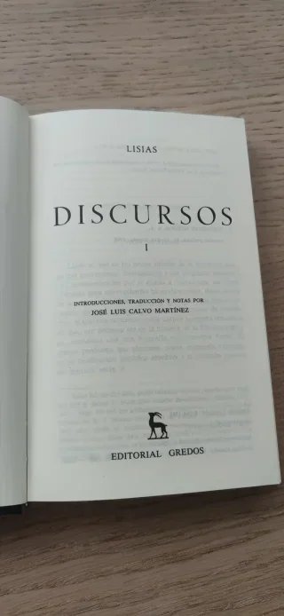 Biblioteca Clásica Gredos, Discursos I, Lisias