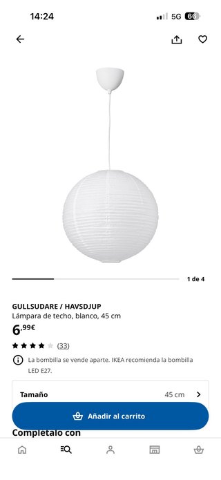 3 Lámparas de Techo Metálicas Blancas