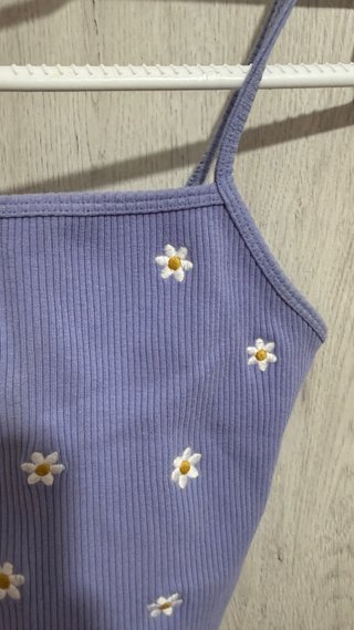 Top corto flores
