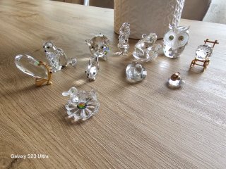 Lote Colección Swarovski Vintage + Vitrina