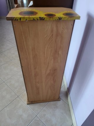 Porta CD in legno con decoro girasoli