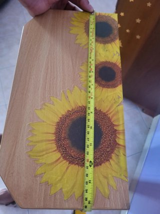 Porta CD in legno con decoro girasoli