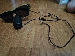 Gafas de luces LED con batería