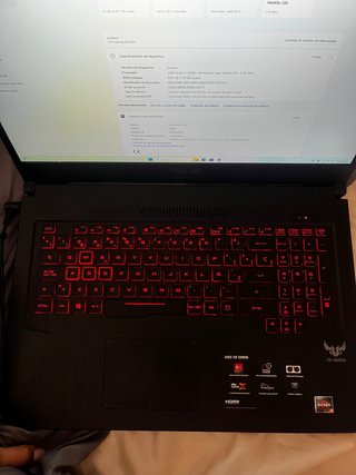 ASUS TUF GAMING Portátil Negro/Rojo