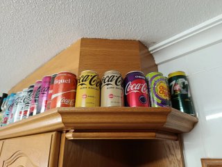 Latas Monster,Energety, Fanta y Coca-Cola